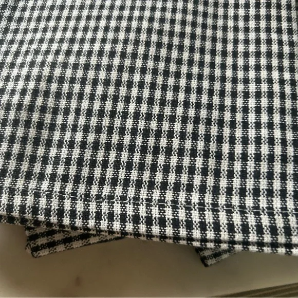 Black + White Mini Check Cloth Napkins Set of 6 New Condition - Picture 5 of 10